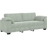 vidaXL 3-sitssoffa ljusgrå 220x77x82 cm sammet