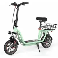 IScooter Elektrisk Scooter Hopvikbar 12 500W Motor Full Stötdämpning Topphastighet 25 km/h 36V 7,5AH Max Räckvidd 35 km i12 36V 7.5AH grön