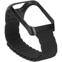 OutsideWorld Silikonmagnetiskt klockarmband Klocka Ersättningsrem Justerbart klockarmband för TomTom Runner 2 Type 1 black