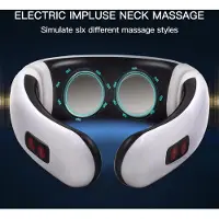 Wosawe outdoor sports Cervikal Massager Intelligent Elektromagnetisk Nackmassageapparat Infraröd U-formad Nackmassager Multifunktionell Nacke vit