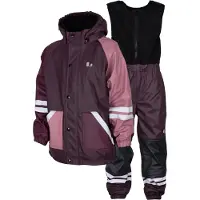 Lindberg Kids' Fagerhult Rain Set Fleece Plum/dry Rose