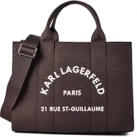 Karl Lagerfeld Shoppingväska 'Rue St-Guillaume' mörkbrun