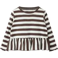 Name it T-shirt 'NMFNILJE' brun / vit