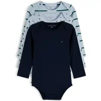 Tommy Hilfiger Sparkdräkt/body 'ESS' marinblå / ljusblå / svart