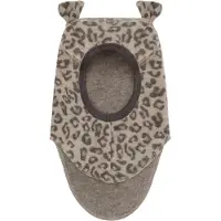 Huttelihut Balaklava - Ullfleece - Enkel - Camel Melerad m. Öron - - 4-6 år (104-116) - Balaklava - Singel