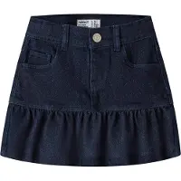 Name it Kjol - NmfLiv - Glitter - Dark Blue Denim - - 2 år (92) - Kjol