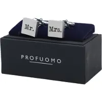 Profuomo Manschettknappar Mr. & Mrs Silver