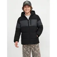 Jack & Jones Junior Vinterjacka 'JJEBecks' mörkgrå / svart
