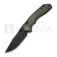 CIVIVI Elite Brova CE25093-3, Blackwashed CPM S35VN, Forest Green Aluminum, pocket knife