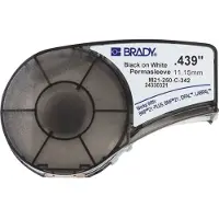 Brady M21-250-C-342 värmekrympslang | svart text - vit tejp | 11,15mm x 2,1m (original)