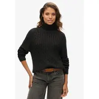 Superdry Slouchy Cable Tröja Med Hög Krage