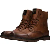 Bugatti Boots med snörning konjak