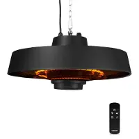 Vonroc 2000W Infraröd Terrassvärmare – Hängande Utomhusvärmare med Fjärrkontroll – Justerbar Värme & Timer – Balkong & Altan