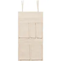 Ferm Living Väggfickor - Canvas - 65x32 cm - Off White - - One Size - Förvaring
