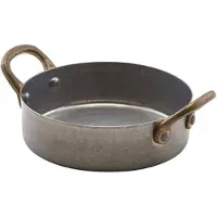 Genware Vintage Steel Mini Grytfat 12,25 x 3,5 Cm