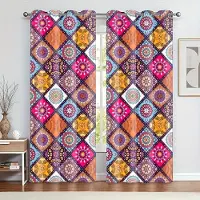 Yiran Furniture 2 st Boho-gardiner Bohemiskt Hippie-konsttema Fönsterdraperier med Mandala Djur Elefant Tryckt Mönster Gardin Rumsdekor 150W166H(CM)59x65in&Rod Pocket
