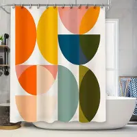 Home&kitchen Accessories Geometrisk Abstrakt Duschdraperi Modern Konst Minimalistisk Badrumsdekoration Mönstrad Bakgrund Vattentätt Tyg 90x180cm