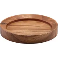 Genware Acacia Wood Zinc Serveringsbräda Med Band 17 Cm