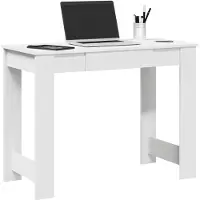 vidaXL Skrivbord vit 100x45x75 cm konstruerat trä