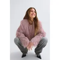 Gina Tricot  - Fringe jacket - kavajer - Rosa - XS - Dam