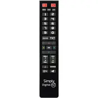 Mbg SIMPLY DIGITAL TV 2IN1 UNIVERSAL-FJERNBETJENING MED STORE KNAPPER (2:1 TV/DEKODER)