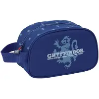 Safta Trousse scolaire avec poignée - - 26x12x15 cm - Bleu Marine - Polyester - Fermeture éclair - Adaptable au chariot blå