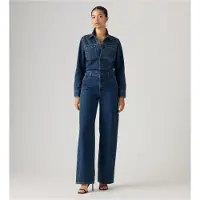 Levi's för kvinnor. 0088J-0000 Overall heritage medelblå (L), Casual, Bomull, Denim, Lång ärm