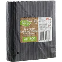 GoDan S.A Papperssugrör Svarta 8x252 Mm / 200 St