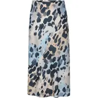 TATUUM Kjol 'Satini' beige / marinblå / ljusblå
