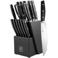 MasterChef Preformance Knivset med 15 knivar i ett knivblock - Svart - Känd från Sveriges Mästerkock