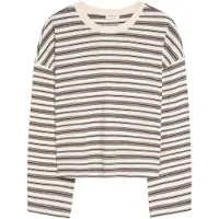 Bershka T-shirt kräm / choklad / svart