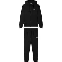 EA7 för män. 8NPV68_PJVTZ Core Identity huvtröja med luva i svart bomullsblandning (XL), Casual, Deportivo, Lång ärm