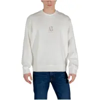 Armani Exchange för män. XM000368AF10818U0009 Vit broderad sweatshirt (XL), Casual, Bomull