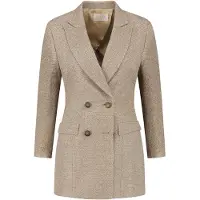 Vulto Kavaj 'Silk Bouclé Jacket' beige
