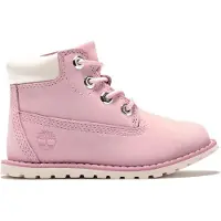 Timberland unisex för barn. TB1A27EGV201 -stövlar i skinn, rosa Pokey Pine (24), Hud, Karta, Zip, Casual, barnmode