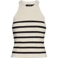 Vero Moda Broderad topp 'VMSABA' beige / svart