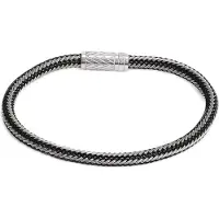 GUESS Armband 'LO STUDIO' svart / silver