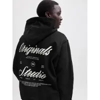 Jack & Jones Sweatshirt 'JORNorrebro' svart / vit