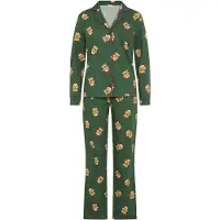 LASCANA Pyjamas citron / mörkgrön / röd