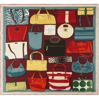 Kate spade Scarf 'New York Handbag Archive' gul / grön / röd / vit