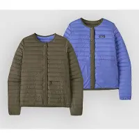 Patagonia Lw Reversible Down Sweater Cardigan basin green, S