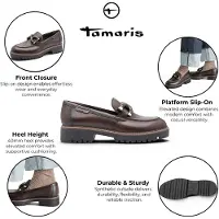 Tamaris Women Brown Leather Loafer Comfort Shoes - 24740-47