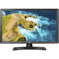 LG 24TQ510S-PZ - LED-skärm med TV-mottagare - Smart - 23.6 - 1366 x 768 HD - 250 cd/m² - 1000:1 - 14 ms - 2xHDMI - högtalare - svart, järngrå