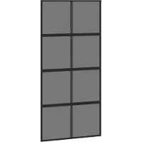 vidaXL Skjutdörr, Svart, 102,5X205Cm, Härdat Glas Aluminium