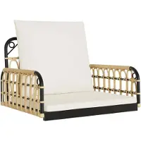 vidaXL Gunga Med Kuddar, 63X58X39 Cm, Polyrattan Och Stål