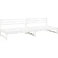 vidaXL Mittensoffor 2 st vit 120x80 cm massiv furu