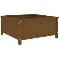 vidaXL Odlingslåda 82,5x82,5x39 cm honungsbrun massiv furu
