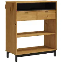 vidaXL Barbord FLAM 92x45x110 cm massiv furu