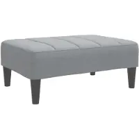 vidaXL Fotpall Ljusgrå 77x55x31 cm tyg