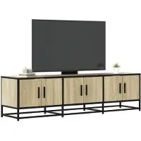 vidaXL Tv-bänk sonoma-ek 150x35x41 cm konstruerat trä och metall